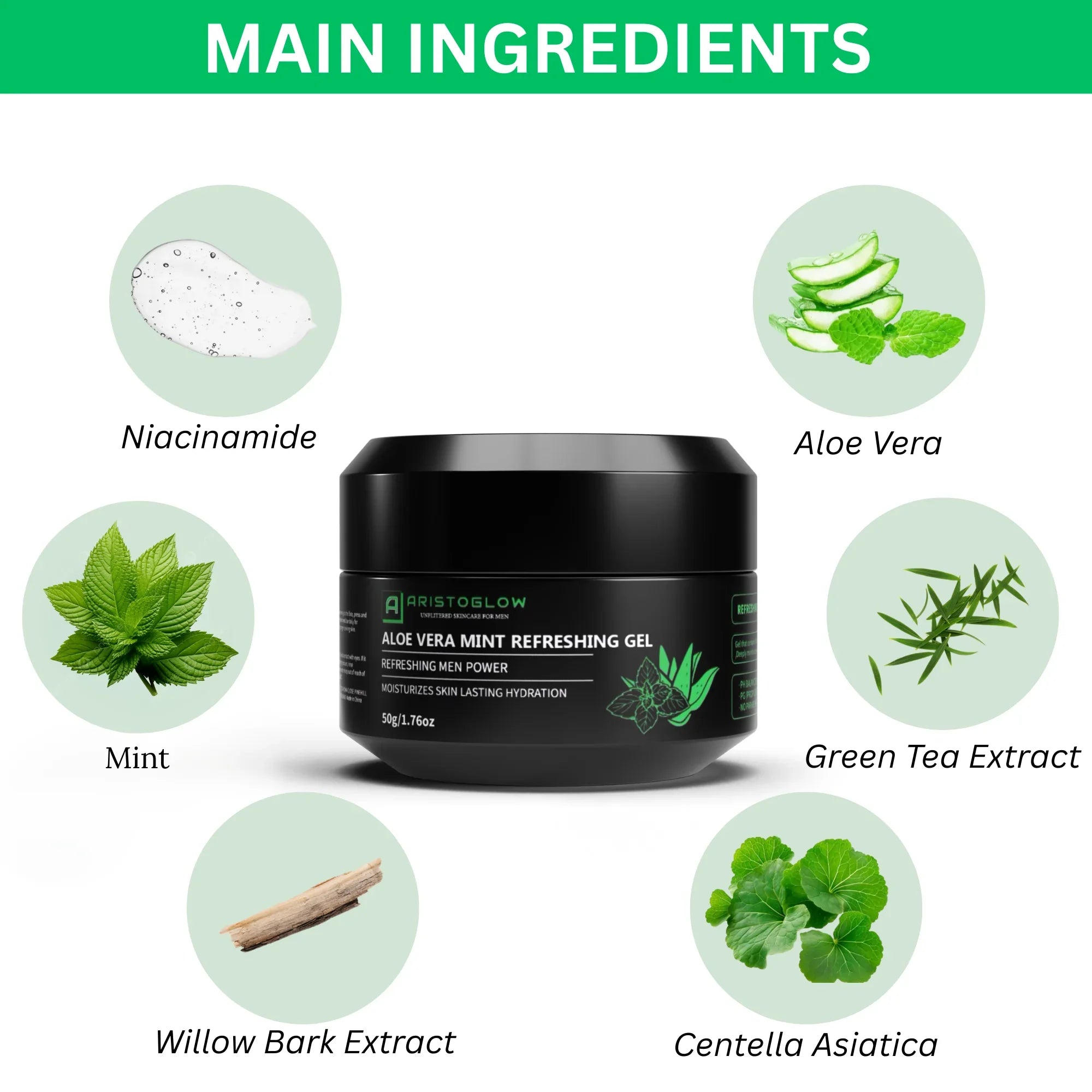 Aloe Vera Mint Refreshing Gel - AristoGlow