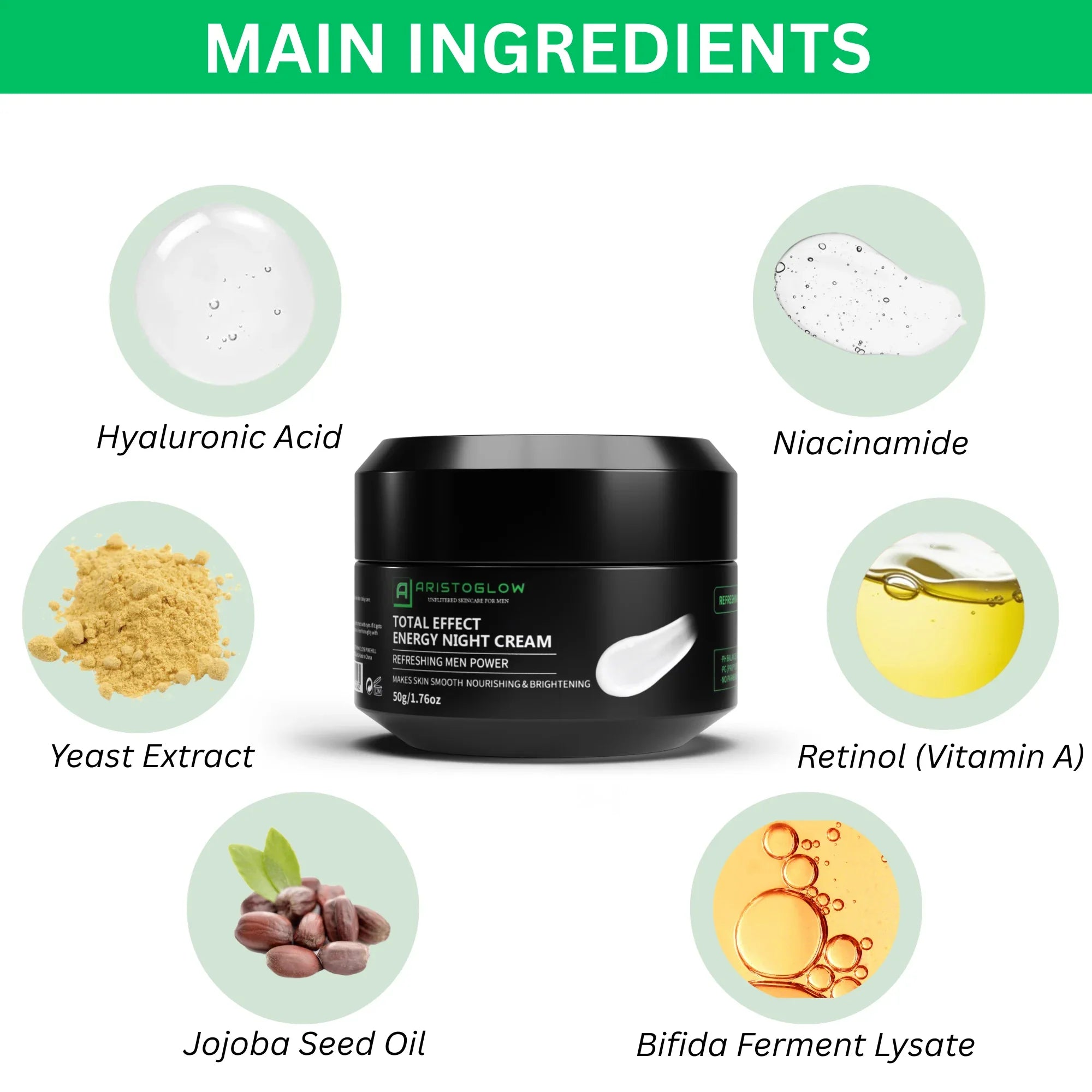 Total Effect Energy Night Cream - AristoGlow