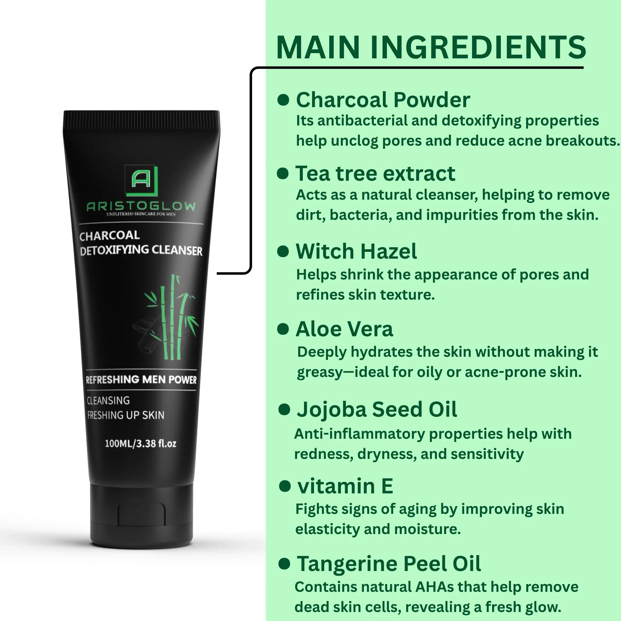 Charcoal Detoxifying Cleanser - AristoGlow