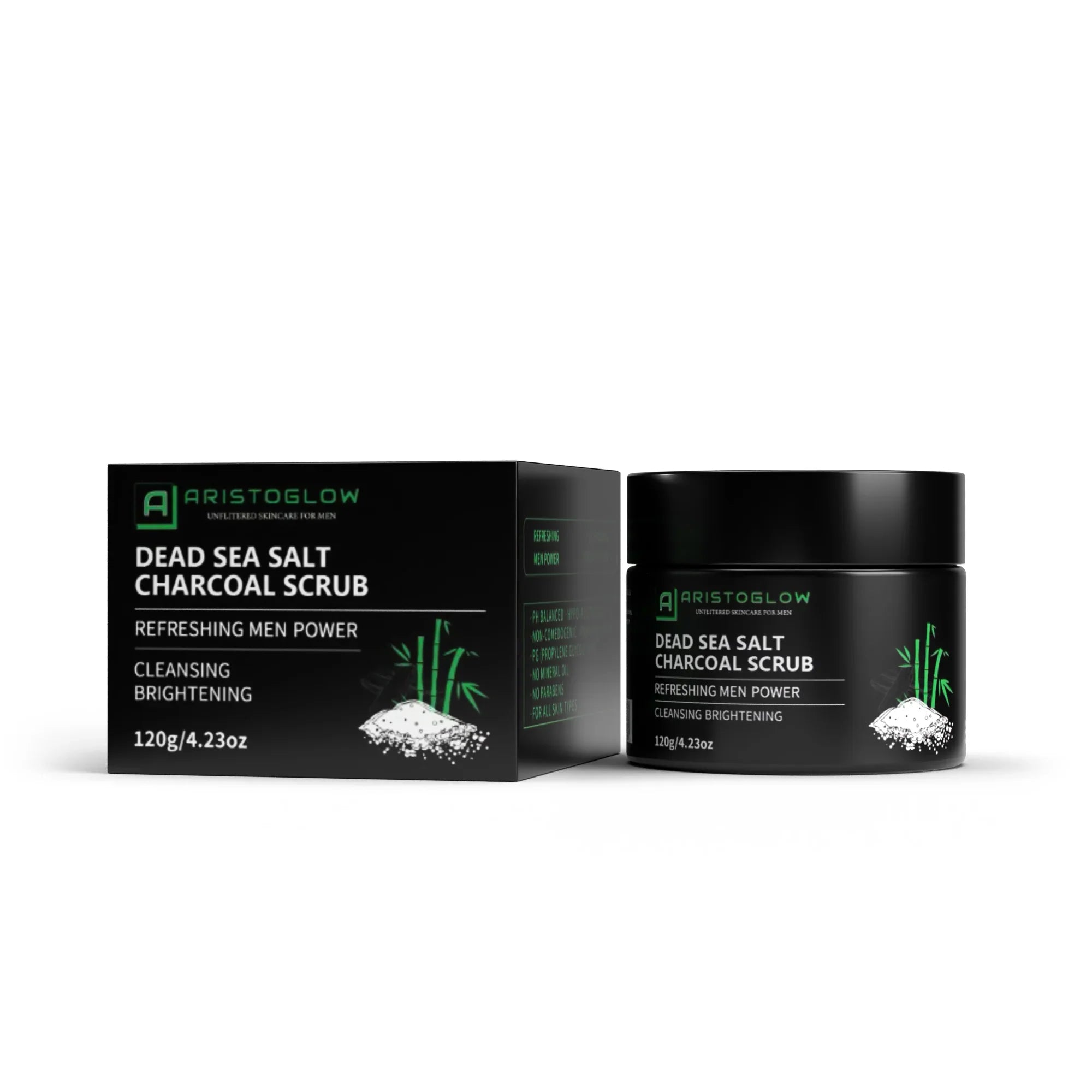 Dead Sea Salt Charcoal Scrub - AristoGlow
