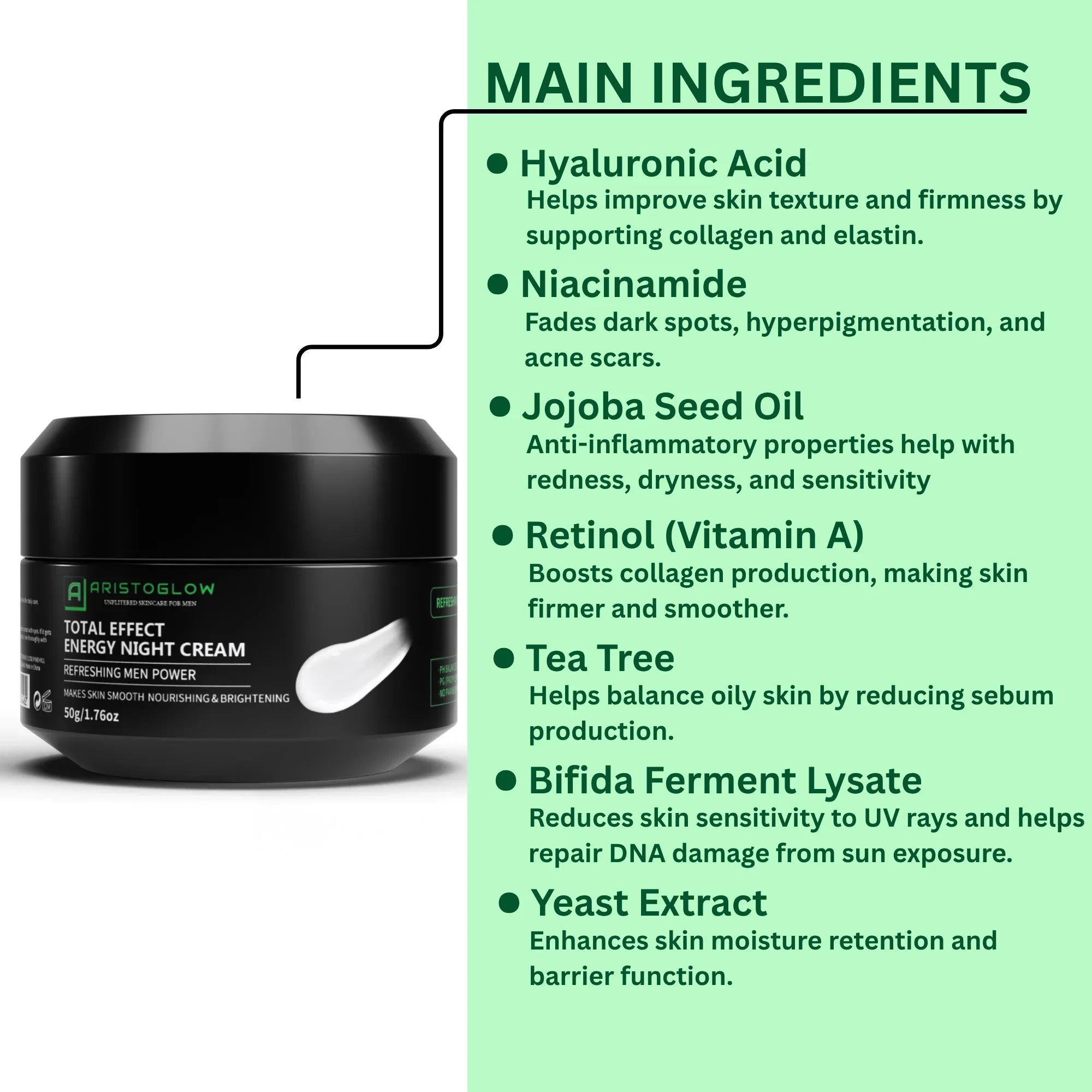 Total Effect Energy Night Cream - AristoGlow